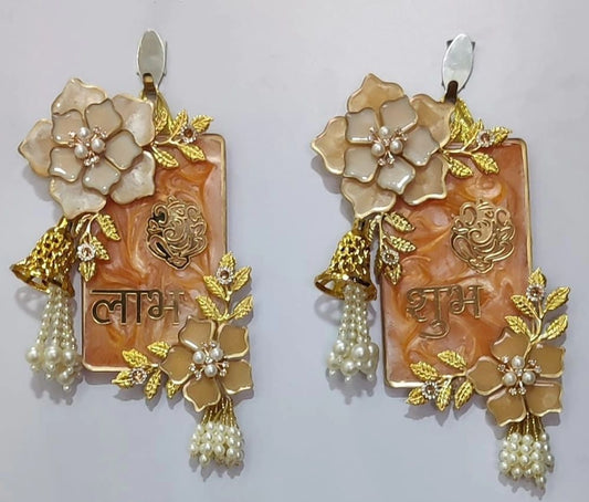 Handmade Resin Labh Shubh Wall Hanging | Pooja & Home Décor