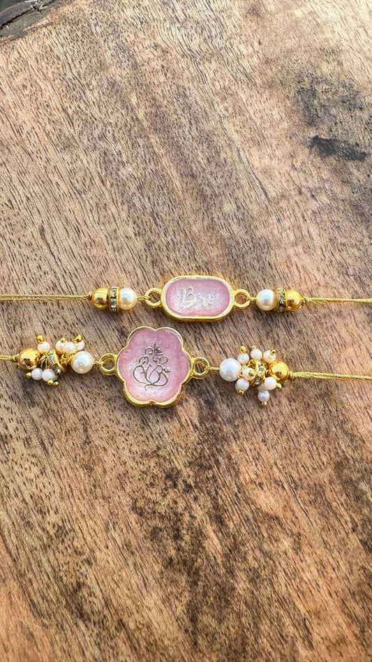 Blush Bloom Divine Rakhi Duo